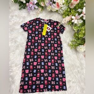 Women’s soft bamboo pajama tunic dress cute prints for Christmas gift